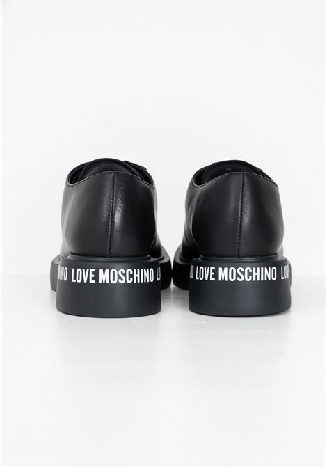 Mocassini neri da donna con lacci logati LOVE MOSCHINO | JA10414G0LIA0000